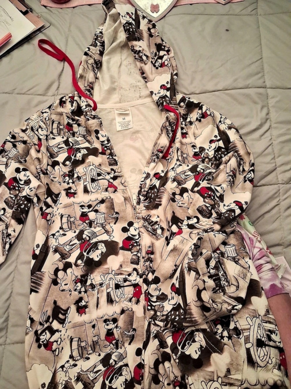 Disney Mickey Mouse Print Jacket Size Medium